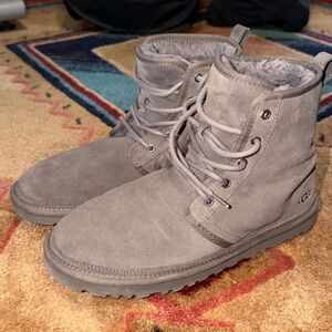 UGG Men's Charcoal Suede Lace-Up Boots